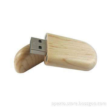 Eco-friendly Wood USB Flash Drive with 512MB to 32GB Capacities, Supports Data Pre-loading